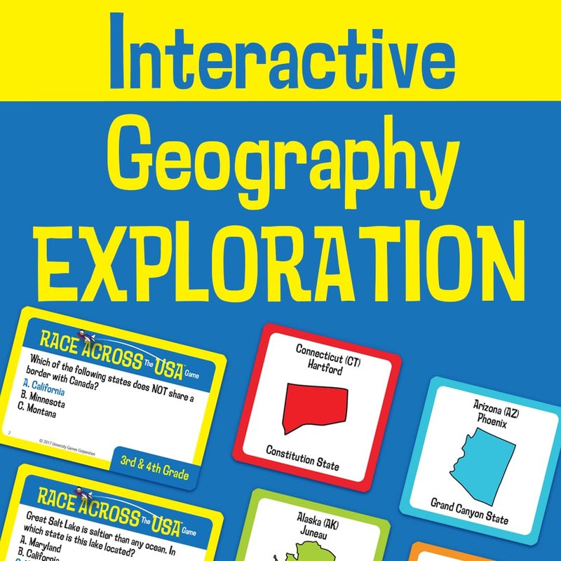 University Games, Scholastic Race Across the USA Board Game , Geography Learning Game for Kids and Families, for 2 to 4 Players Ages 8 and Up - Image 5